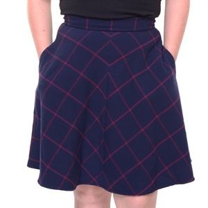 Maison Jules Windowpane Skirt WITH POCKETS!